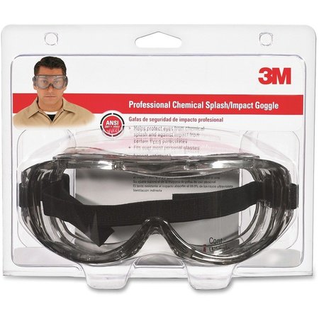 3M Protective Eyewear, Wraparound, Adj.Headband, BK/Clear MMM91264H1DC